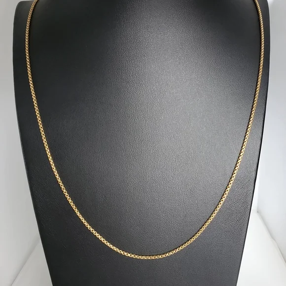 David Yurman 18k Gold 38" Adjustable Box Chain Slider Necklace - Picture 8 of 9
